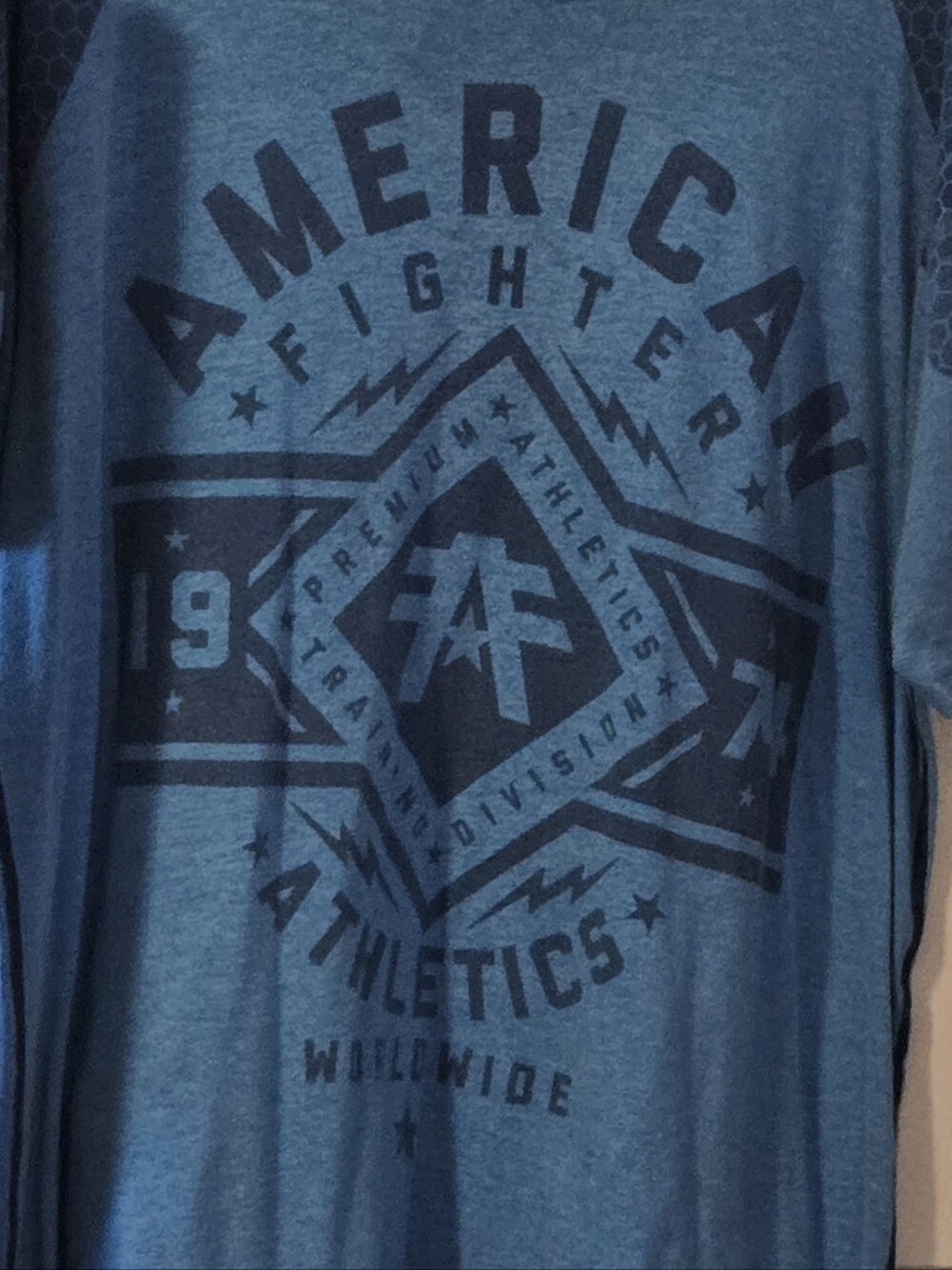 American Fighter Blue Short Sleeve Graphic Tee